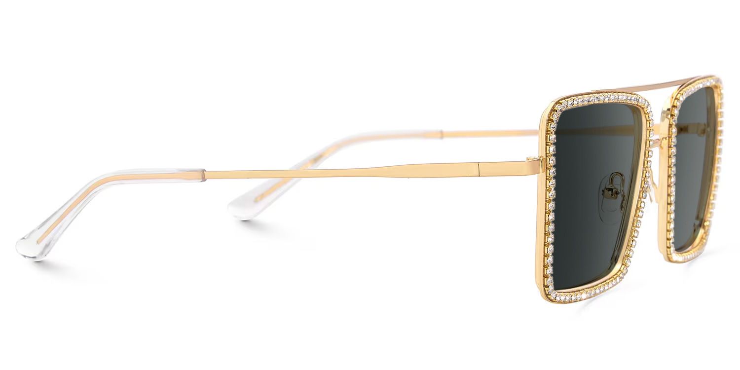 Diva Gold Square Sunglasses to Frame Your Face | ZEELOOL CA2