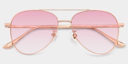 Cher Rose Gold Aviator Sunglasses2