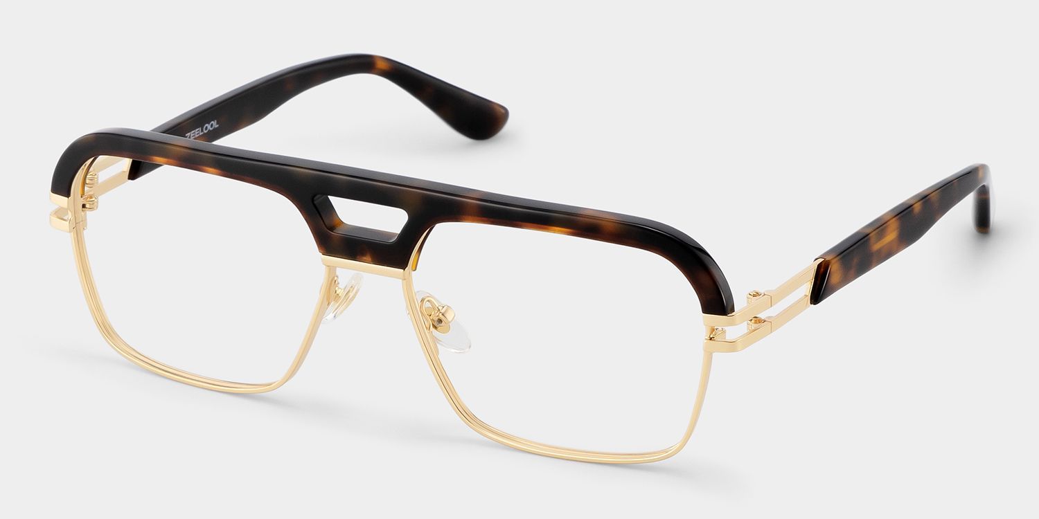 Griff Tortoise Aviator Eyeglasses for Men | ZEELOOL2