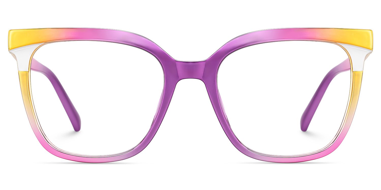 Leo Multicolor Square Prescription Glasses | Zeelool1