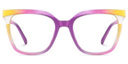 Leo Pink Purple Square Glasses1