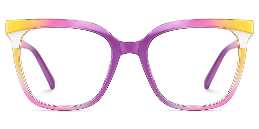 Leo Pink Purple Square Glasses