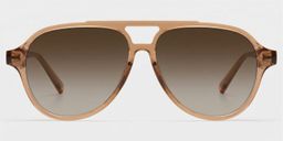 Drew Clear Brown Aviator Sunglasses0
