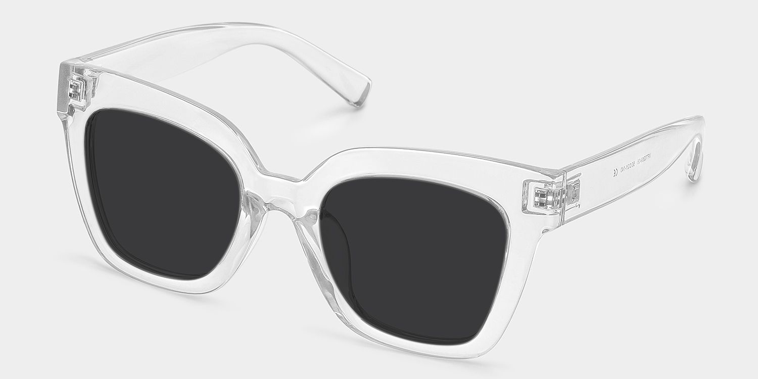 Malcolm Clear Square Polarized Sunglasses for Driving | ZEELOOL CA2