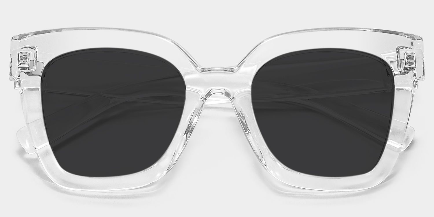 Malcolm Clear Square Polarized Sunglasses for Driving | ZEELOOL CA1
