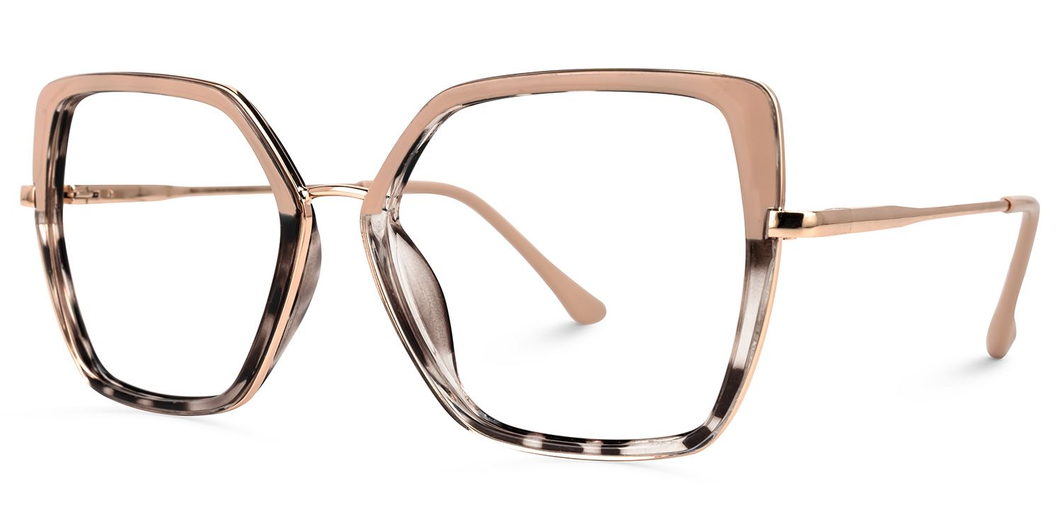 Geometric Keller Two-Tone Glasses deals -Zeelool Glasses1