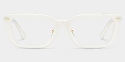 Remy White Rectangle Glasses1