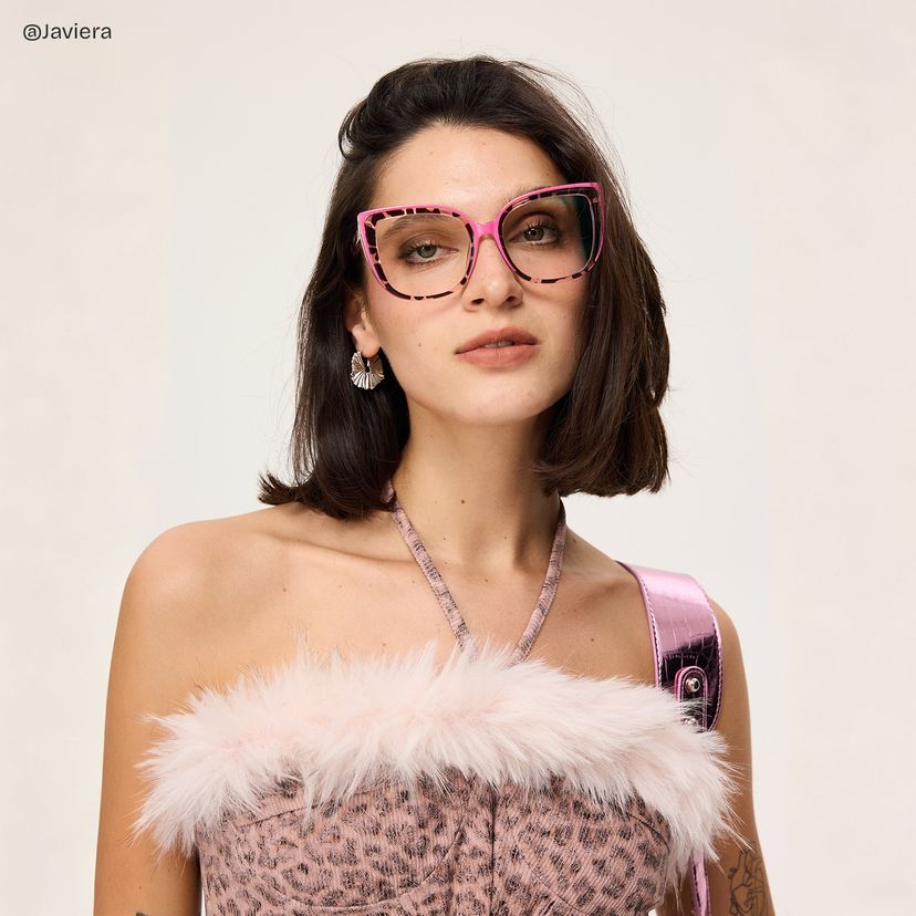Fenn Pink Tortoise Cat eye Glasses