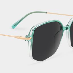 Payton Green Geometric Sunglasses4