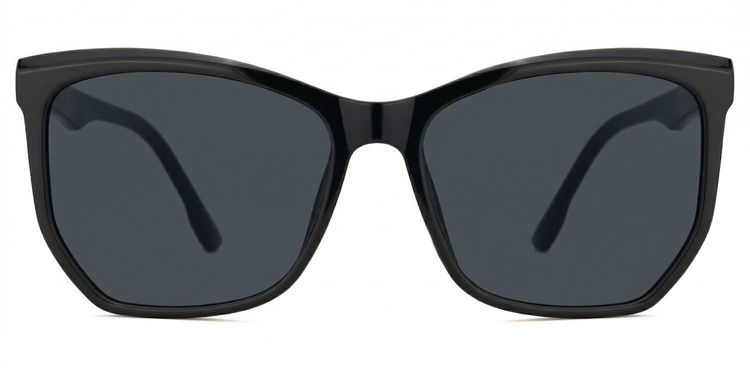 Libby Black Geometric Sunglasses