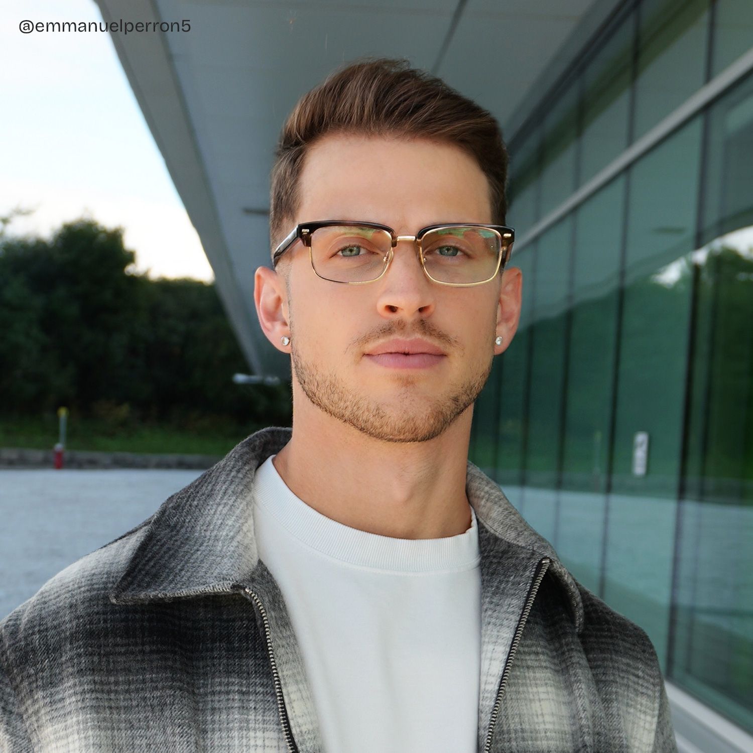Eden Brown Rectangle Frame Glasses for Men | ZEELOOL5