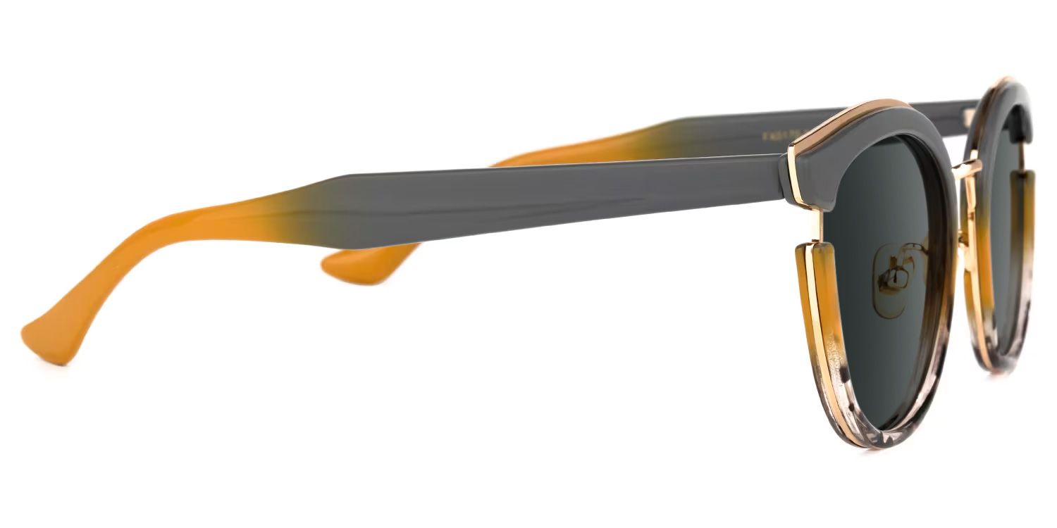 Laraine Cat Eye Gray Full Rim Sunglasses | ZEELOOL CA2