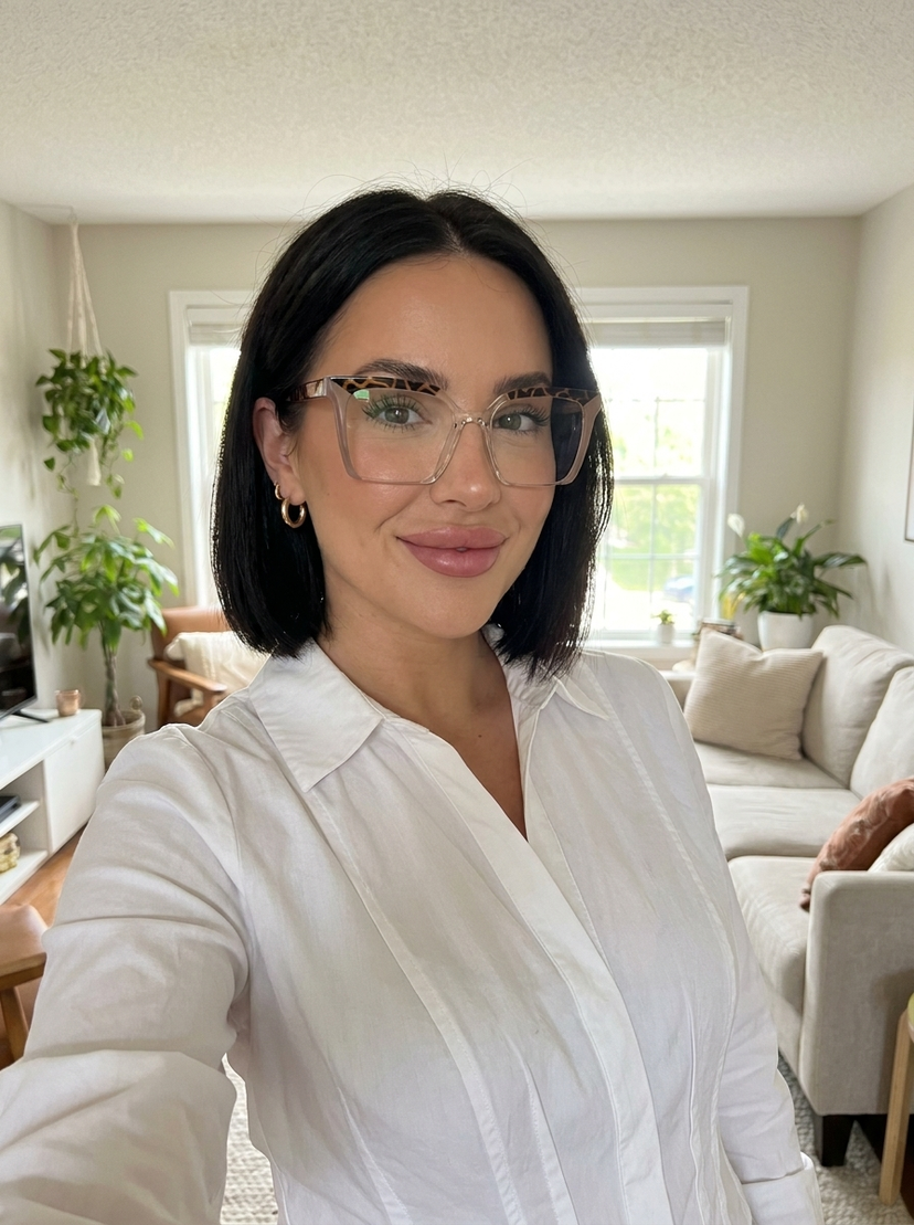 Misty Brown Square Glasses