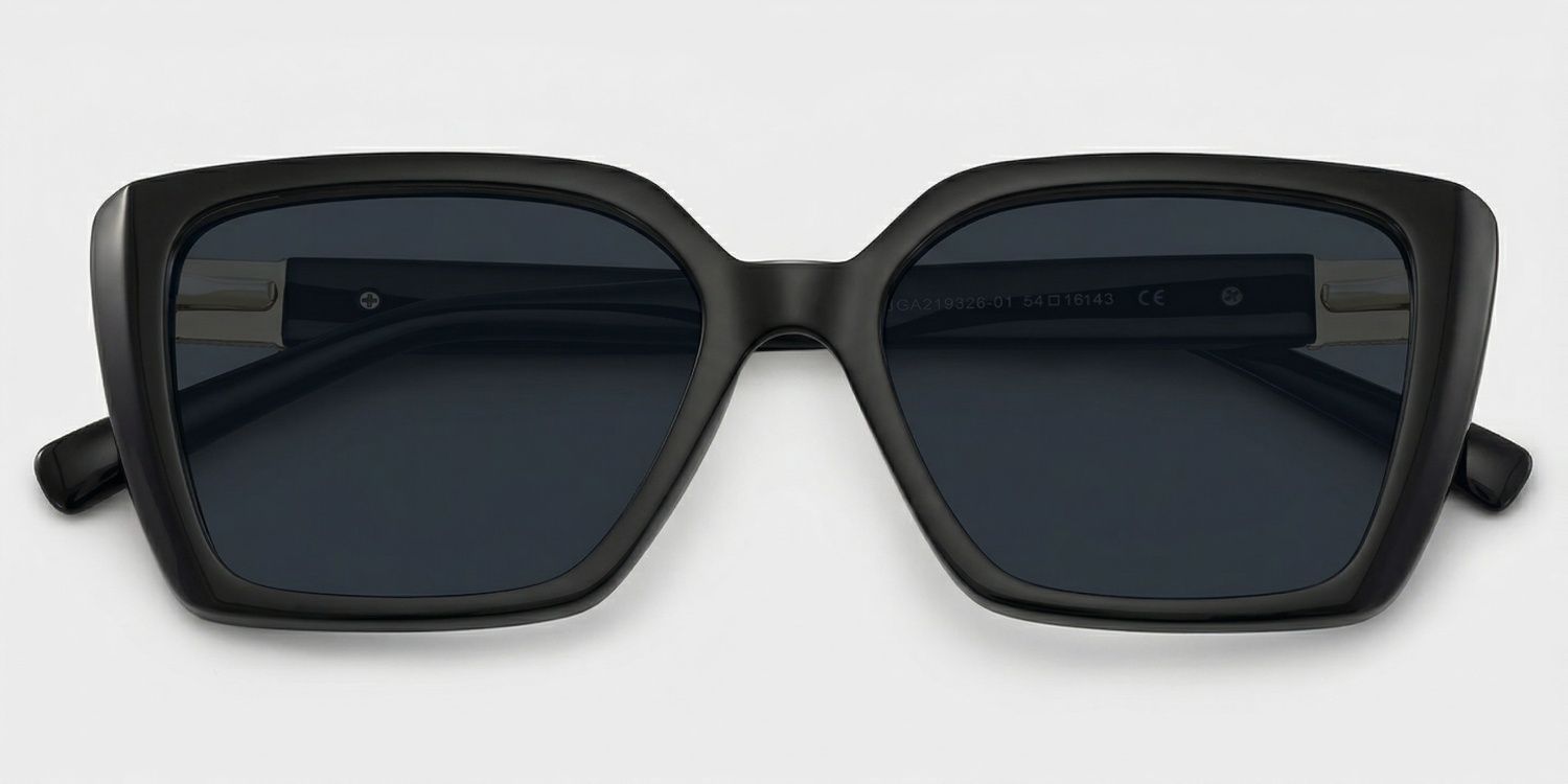 Emery Square Black Sunglasses for Women & Men | ZEELOOL CA1