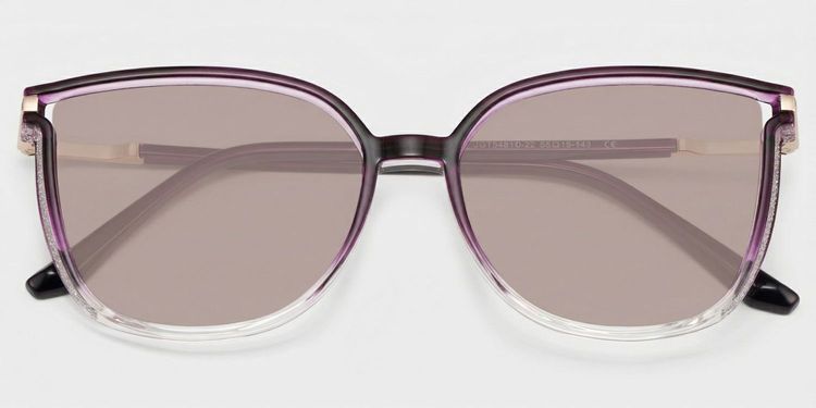 Rodz Purple Clear Square Sunglasses