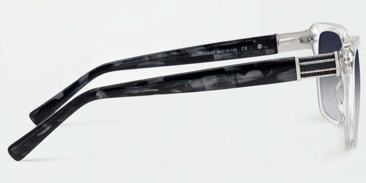 Emery Square Sunglasses with Acetate Clear Frames | ZEELOOL CA3