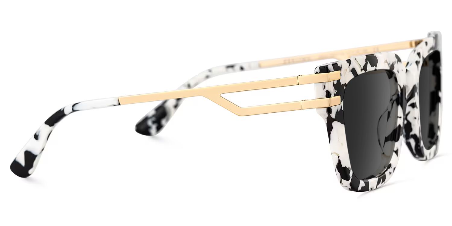 Lidia Cow Print Square Sunglasses to Frame Your Face | ZEELOOL CA3