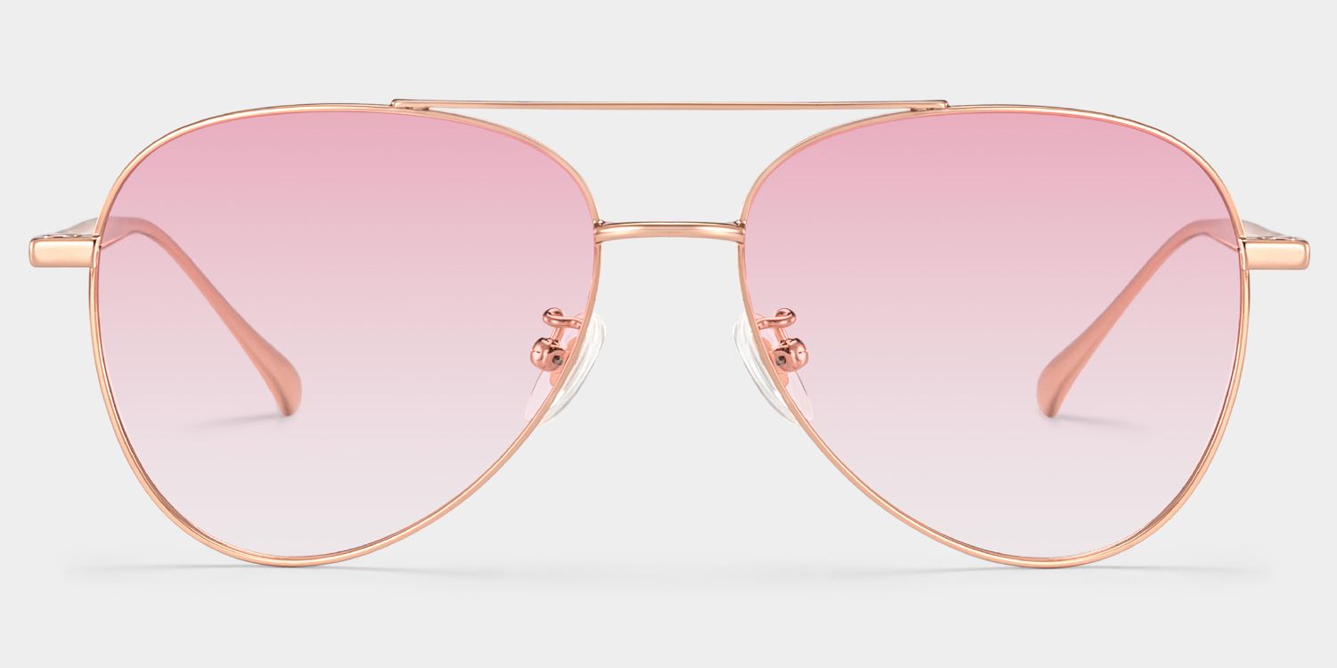 Cher Metal Rose Gold Frame Sunglasses | ZEELOOL CA1