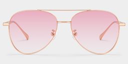 Cher Rose Gold Aviator Sunglasses1