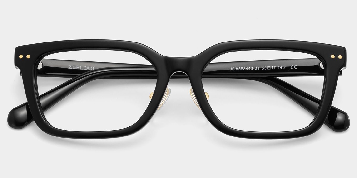 Remy Black Rectangle Glasses | Screen‑Ready Athleisure2