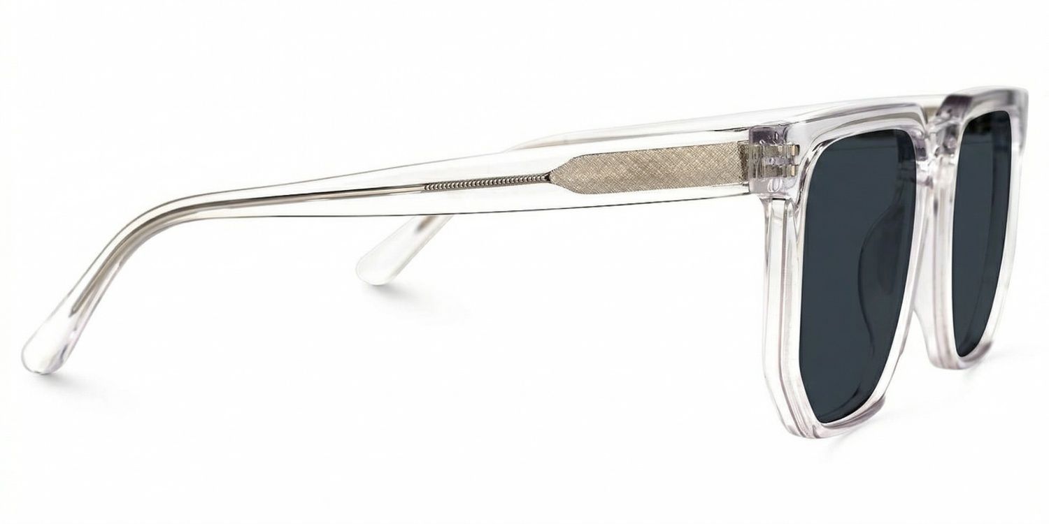 Matherne Clear Square Polarized Sunglasses for Driving | ZEELOOL CA2