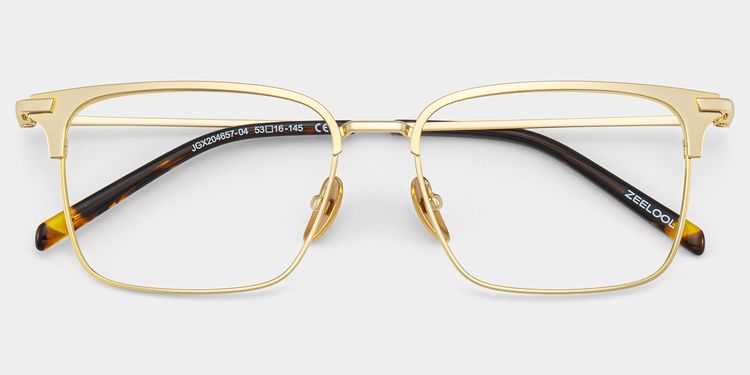 Maxwell Gold Browline Glasses