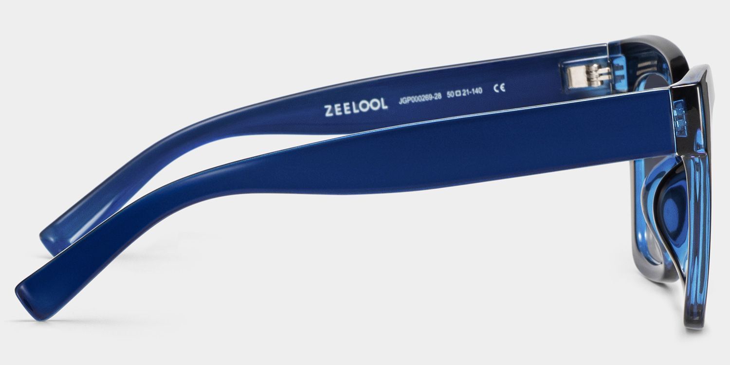 Malcolm Square Blue Sunglasses for Women & Men | ZEELOOL CA3