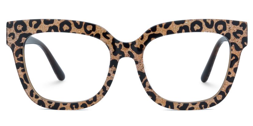 Yaniska Leopard Square Glasses