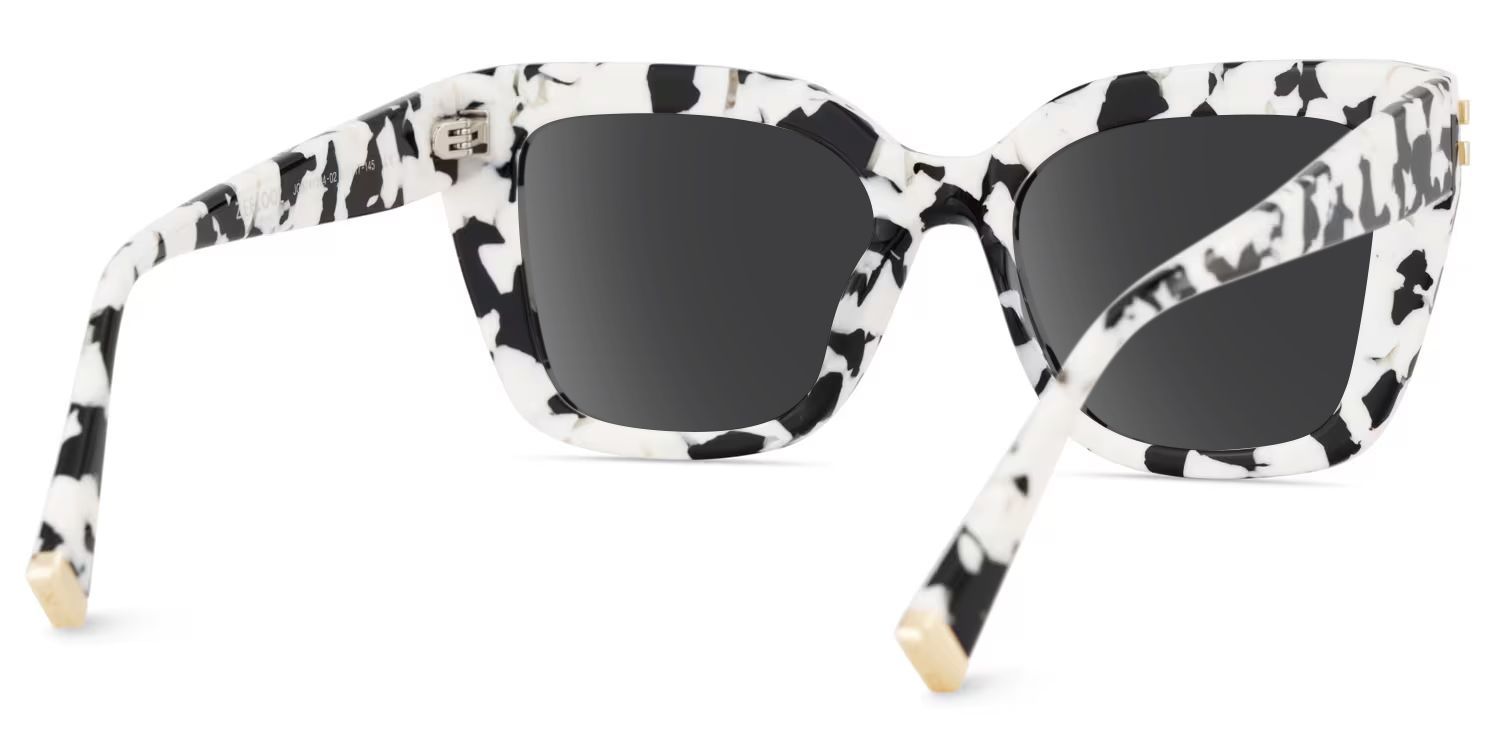 Cardozo Cow Print Square Polarized Sunglasses for Driving | ZEELOOL CA4