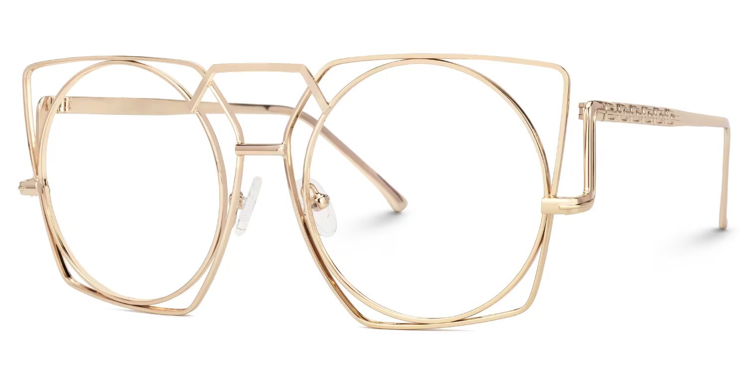 Ybarra Geometric Gold Glasses | ZEELOOL Canada1