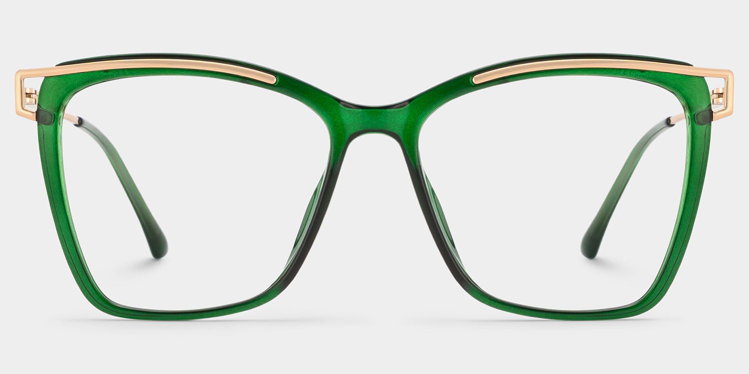 Krystle Square Green Thin Frames Glasses | ZEELOOL Canada0