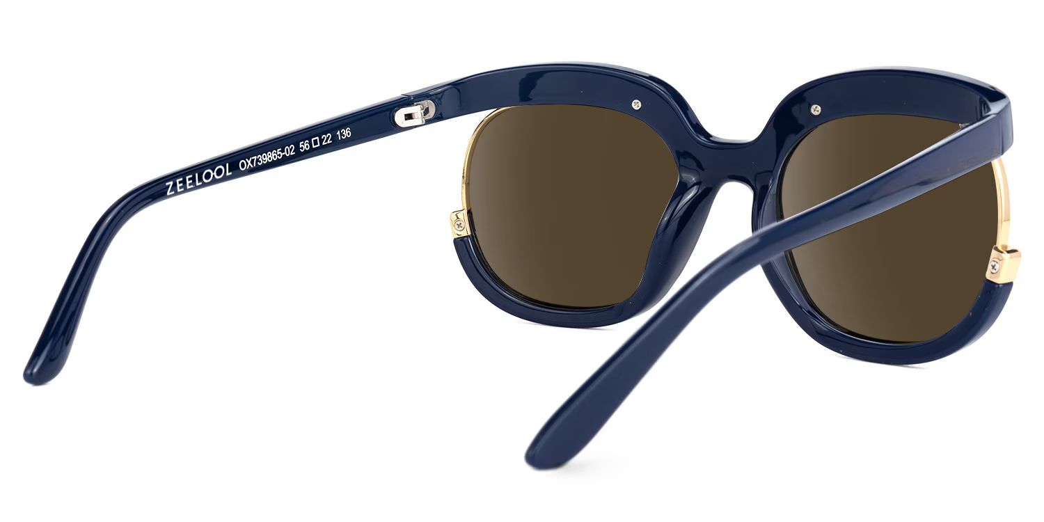 Darice Dark-Blue Frame Sunglasses with Round Style | ZEELOOL CA3