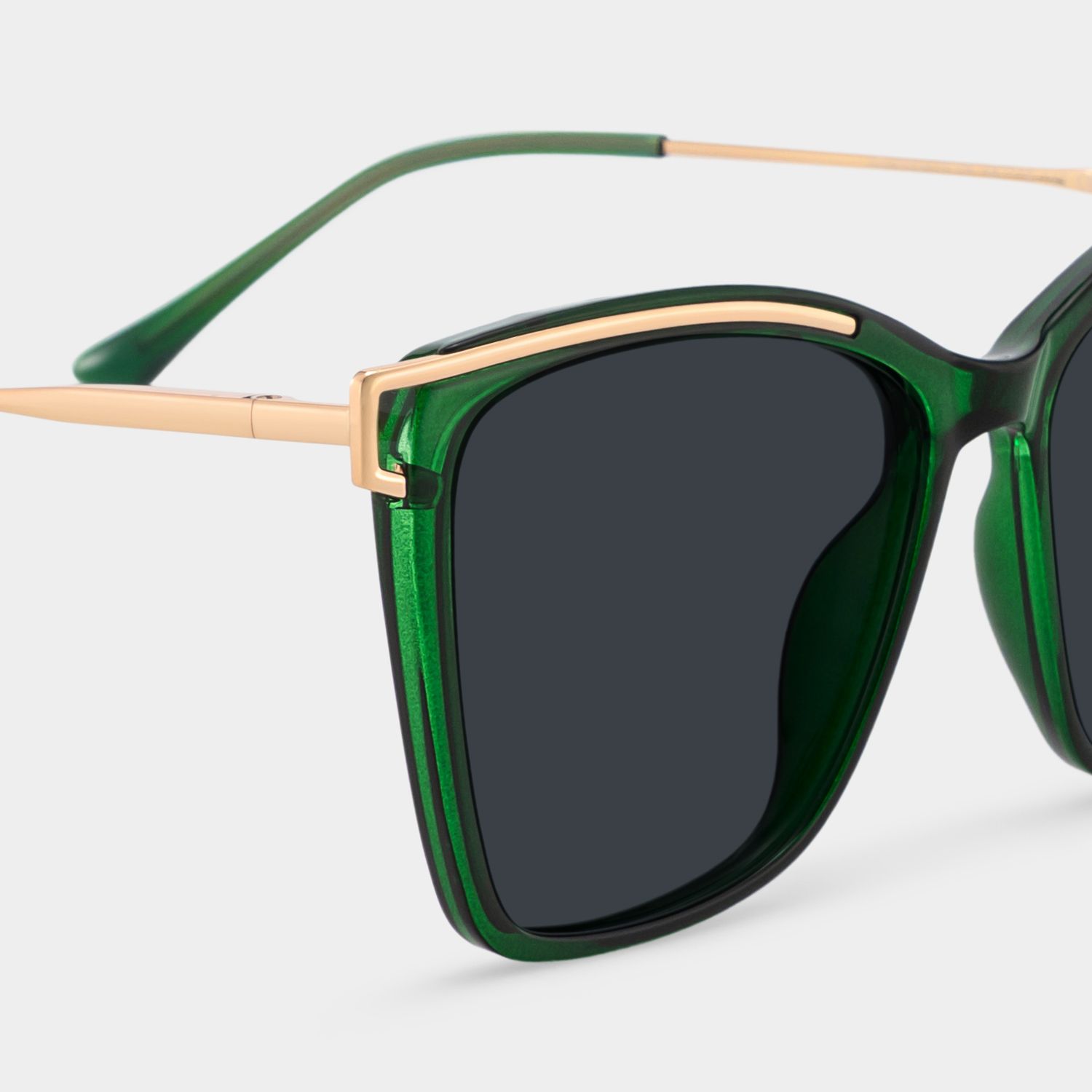 Krystle Green Frame Sunglasses with Square Style | ZEELOOL CA4