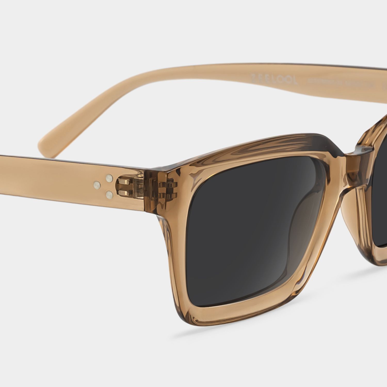Grover Rectangle Beige Sunglasses for Women & Men | ZEELOOL CA4