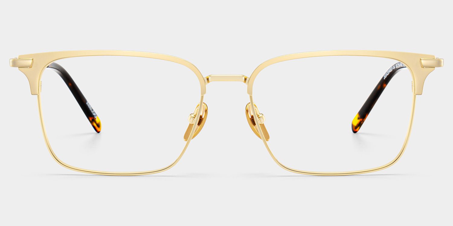 Maxwell Gold Browline Glasses with Titanium Frames for Bussiness | ZEELOOL CANADA0