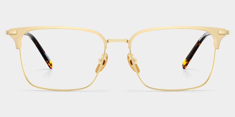 Maxwell Gold Browline Glasses
