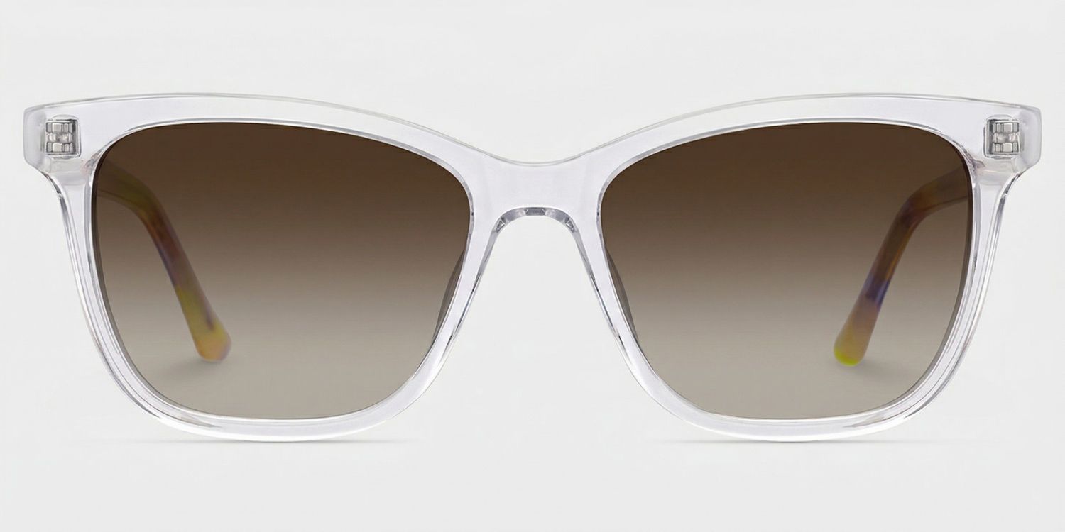 Faith Rectangle Sunglasses with Acetate Clear Frames | ZEELOOL CA0
