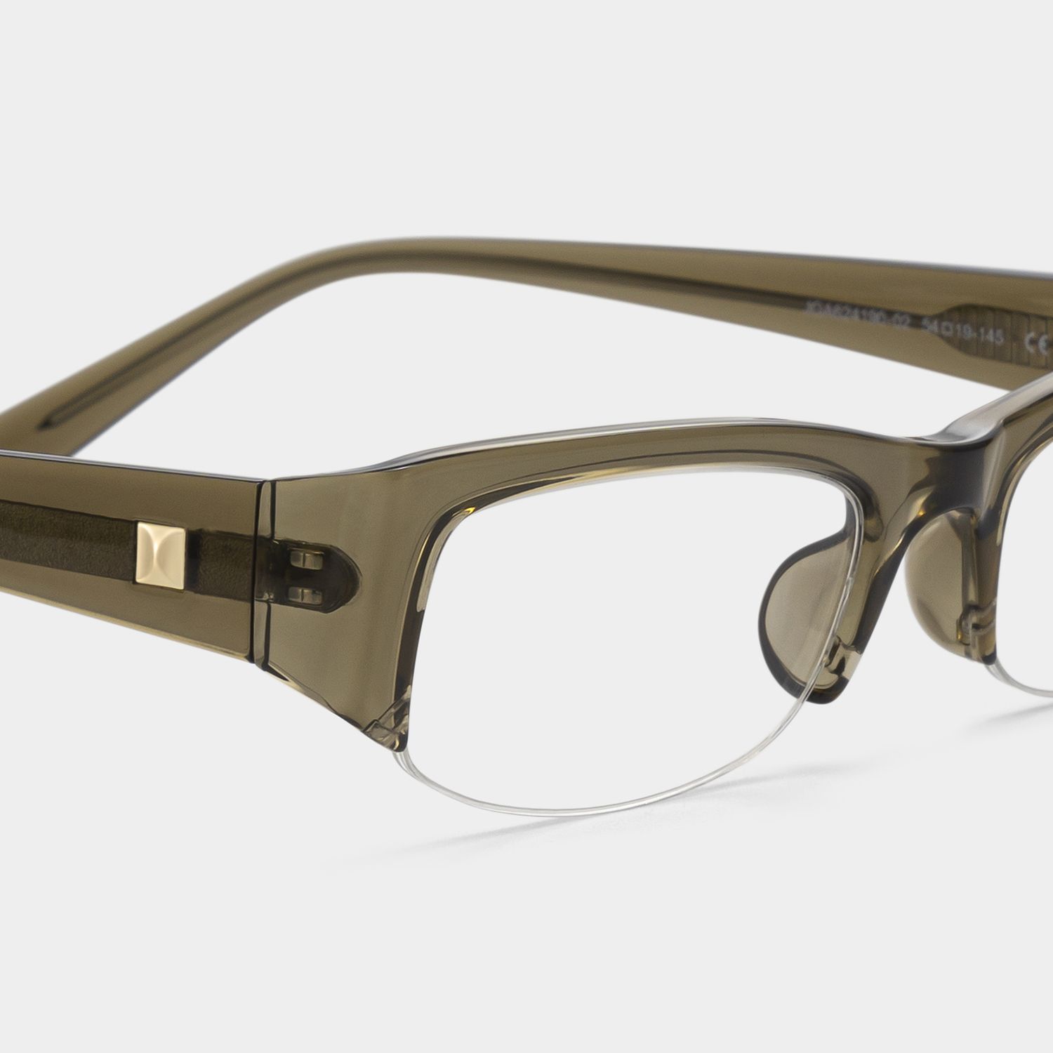 Trevor Clear Brown Rectangle Glasses for Teenager | ZEELOOL4