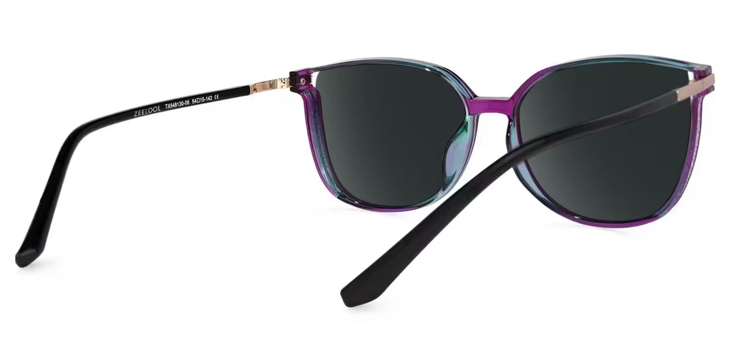 Rodz Square Sunglasses with Tr90 Purple Frames | ZEELOOL CA3