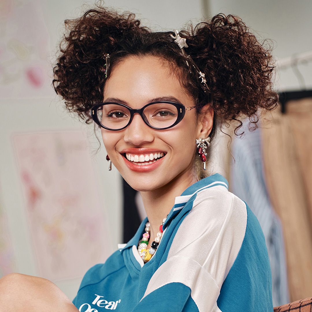 Blaire Black Frame Glasses with Oval Frame Online | ZEELOOL8