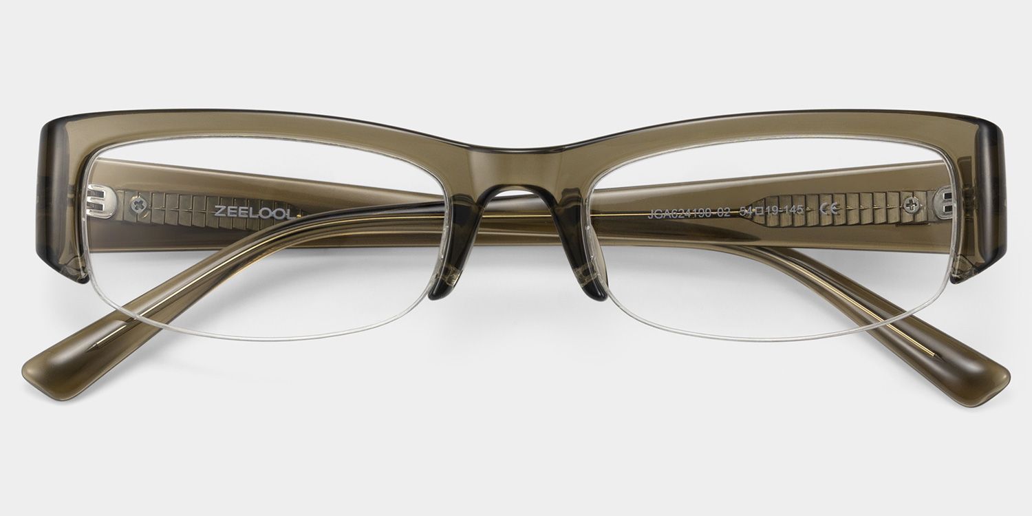 Trevor Clear Brown Rectangle Glasses for Teenager | ZEELOOL1