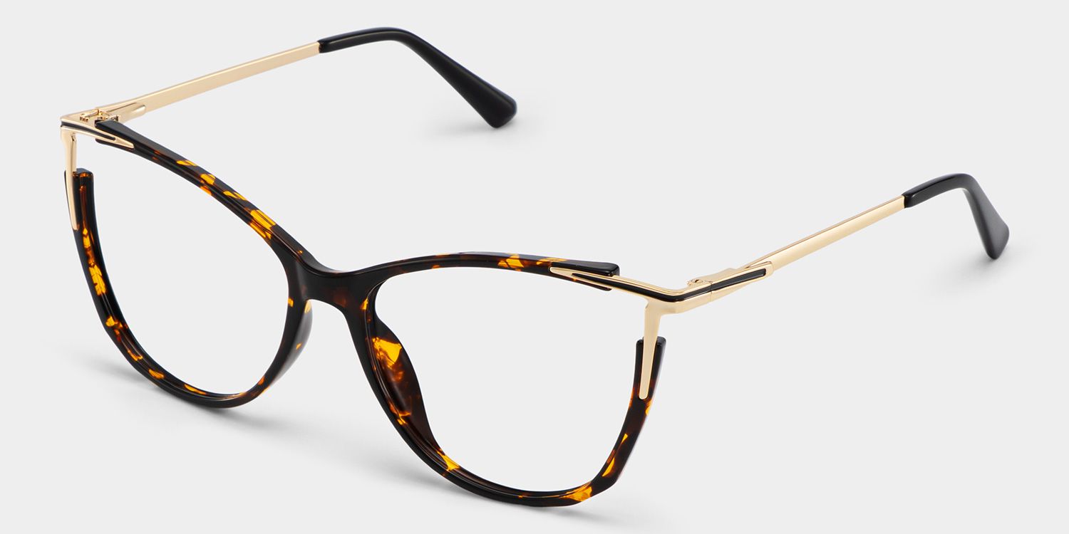 Yomary Cateye Tortoise Thin Frame Glasses | Zeelool2