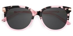 Mailyn Pink Tortoise Round Sunglasses1