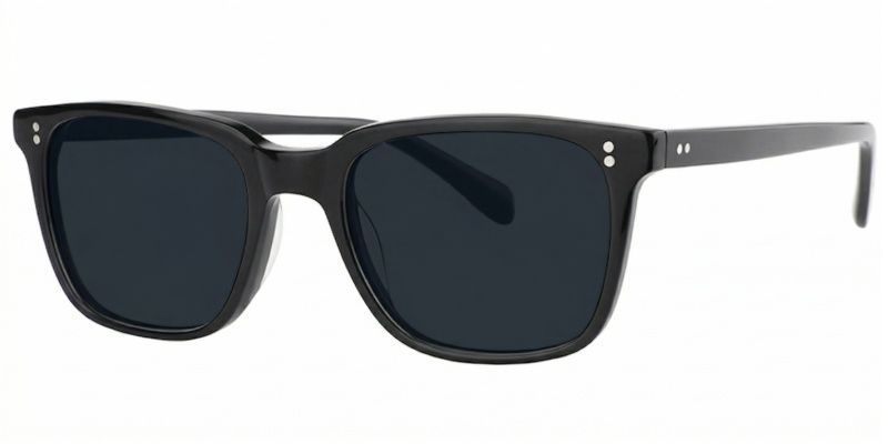 Lamont Rectangle Black Full Rim Sunglasses | ZEELOOL CA2