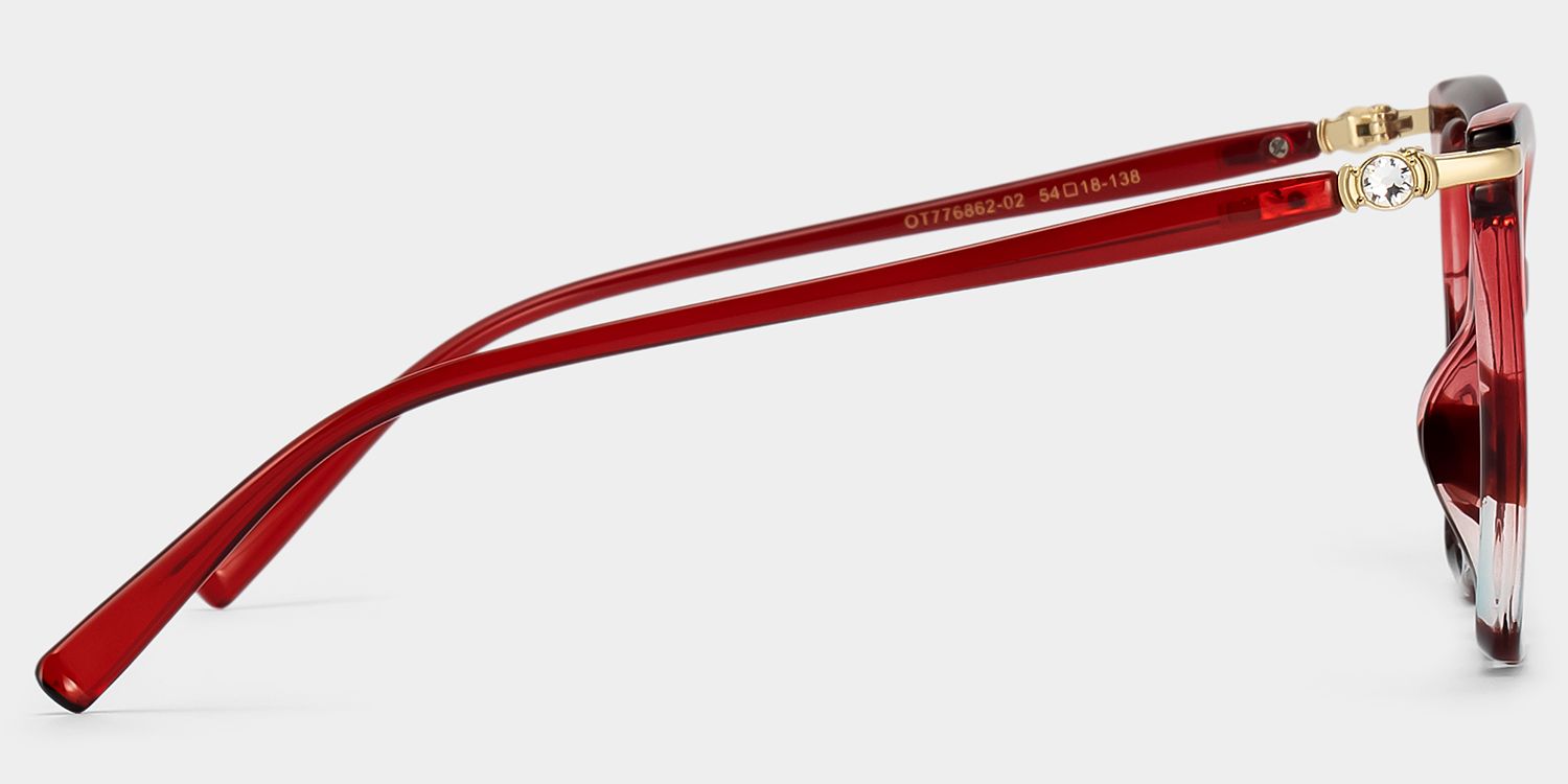 Lamar Butterfly Red Eyeglasses and Two-Tone Frames | ZEELOOL3