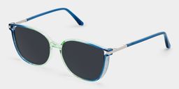 Rodz Blue-Green Square Sunglasses2