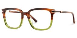 Kenny Brown Green Square Glasses3