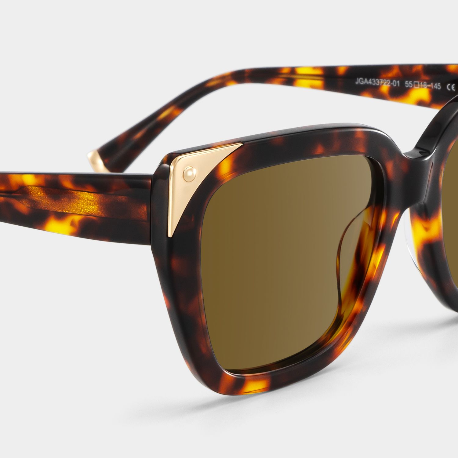 Sophia Cat Eye Sunglasses with Acetate Tortoise Frames | ZEELOOL CA5