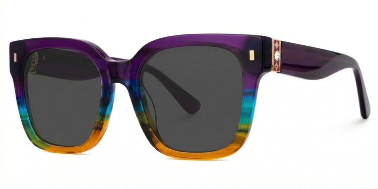 Scicluna Multicolor Square Sunglasses