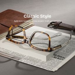 George Tortoise Rectangle Glasses0